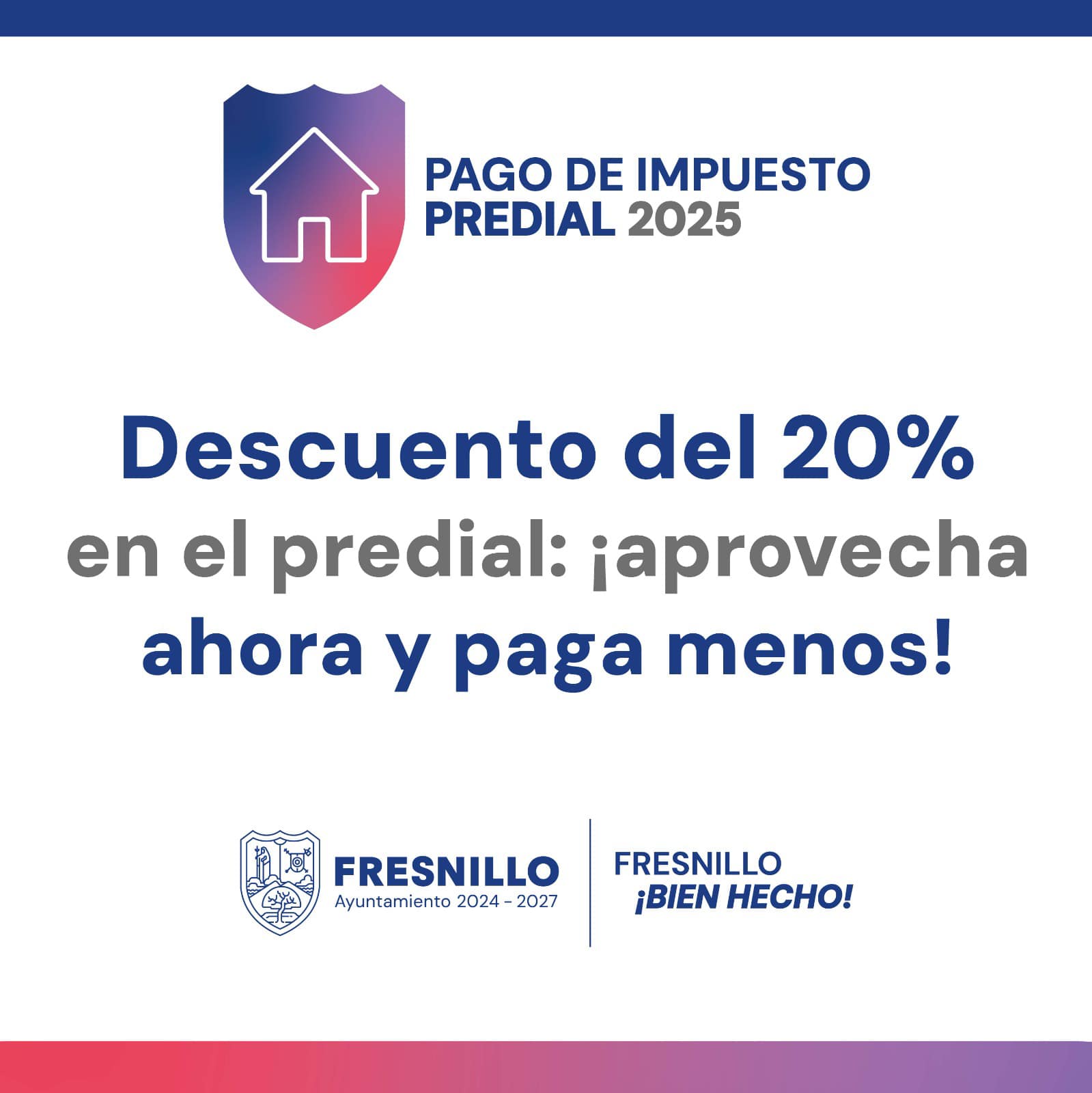 ¡Aprovecha el 20% de descuento en el pago de tu predial!