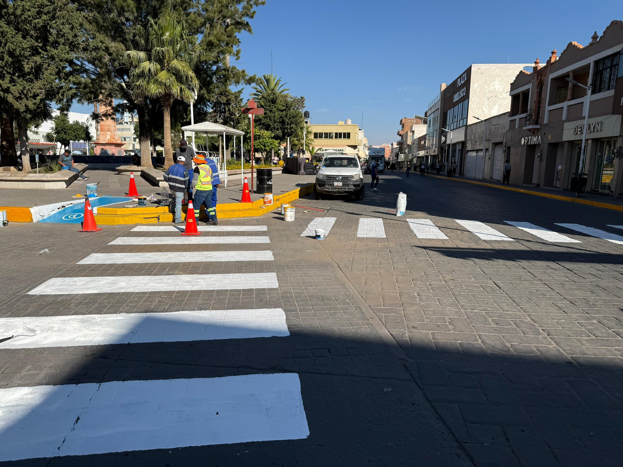 Trabajos de mantenimiento vial en la zona centro